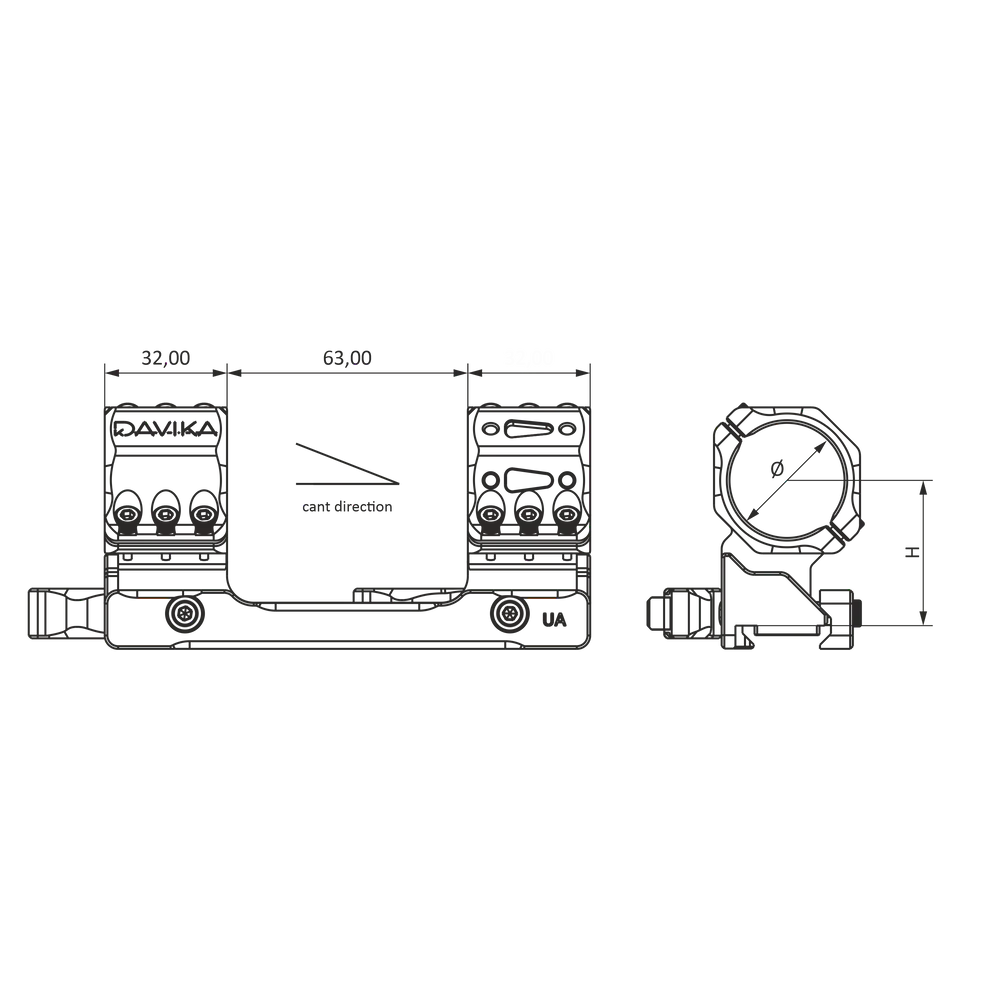 30mm Zielfernrohrmontage | Picatinny-Schnellspann-Ergo-Basis