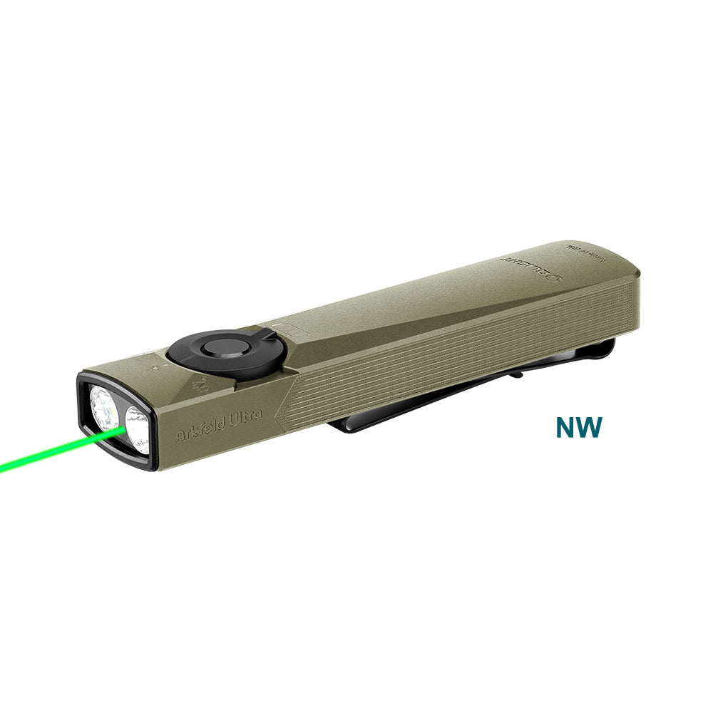 Olight Arkfeld Ultra | flache 3-in-1 EDC Taschenlampe | 1.400 lm - Olive Green