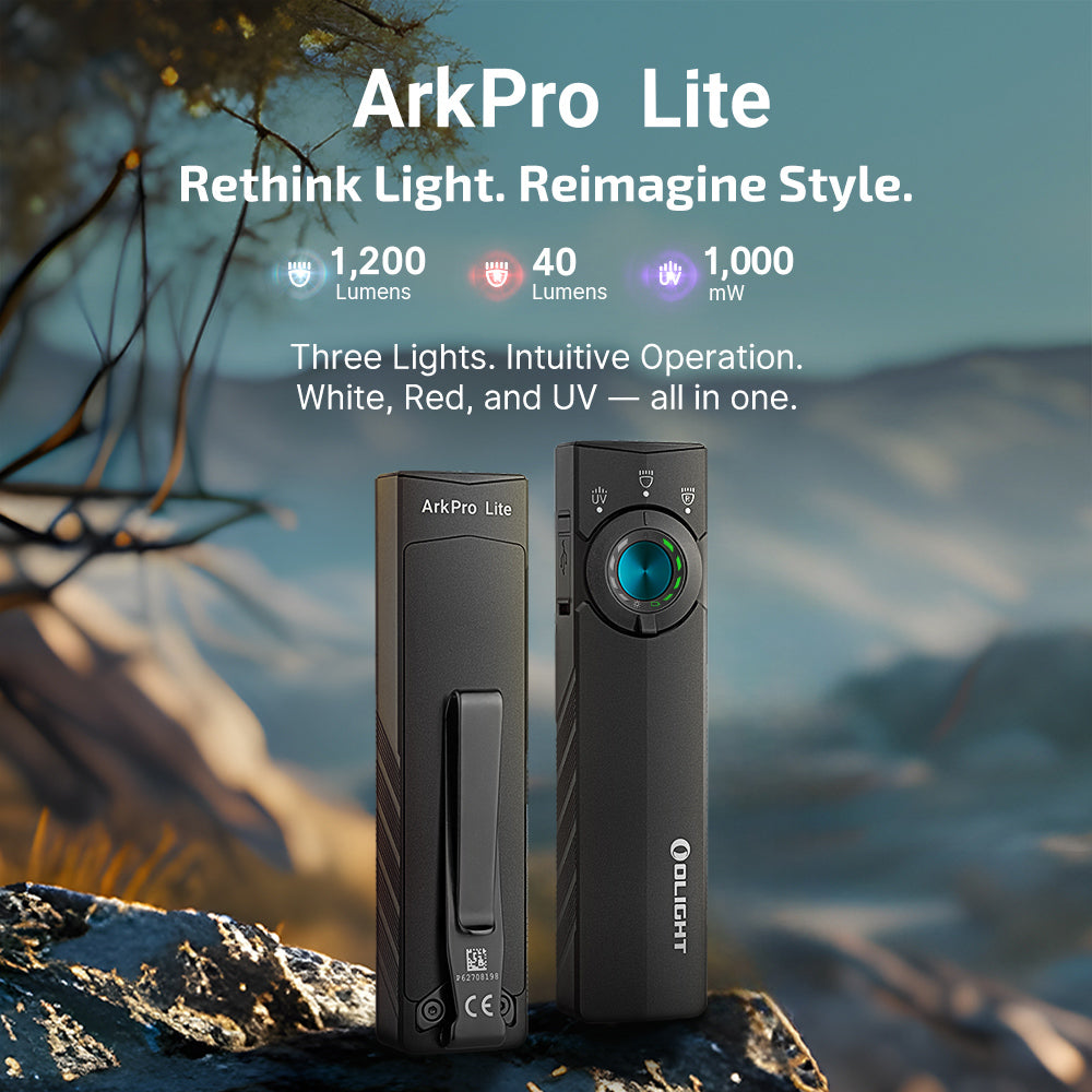 Olight ArkPro Lite | flache 3-in-1 EDC Taschenlampe | 1.200 lm