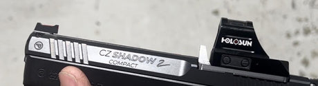 CZ Shadow 2 Adapterplatte mit integrierter nach vorn verlegter Kimme | Trijicon RMR Footprint