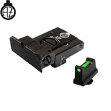 Verstellbare Visierung für Glock [G17 G19 G26 & other] mit Fiberoptik | Typ