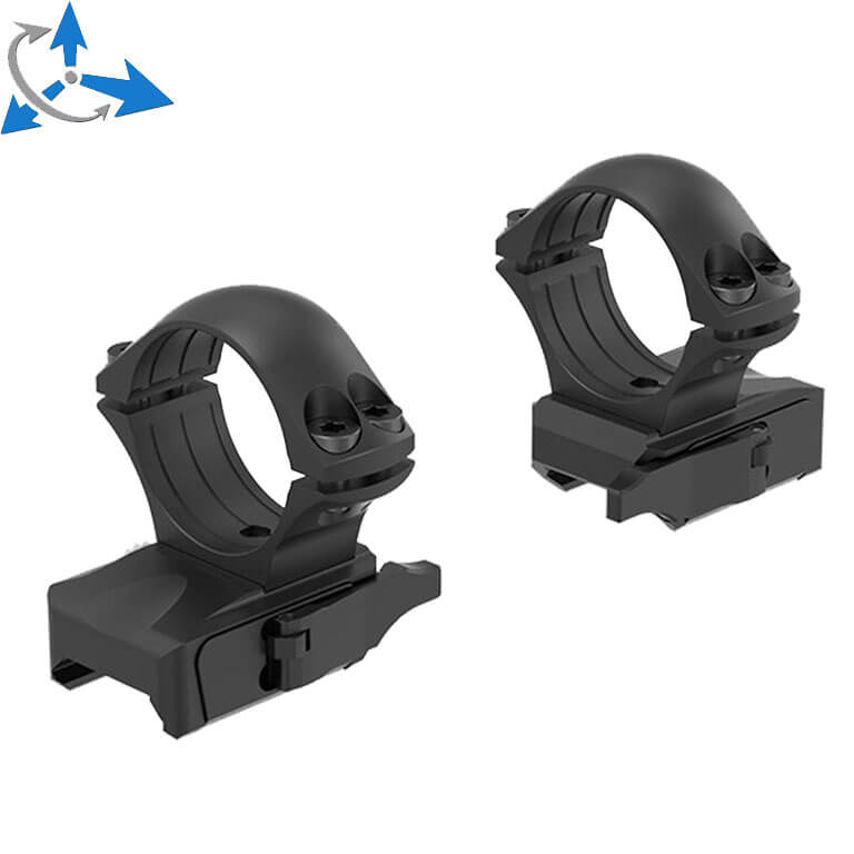 1 Zoll Montageringe für Zielfernrohre [25,4mm] | zweiteilige Picatinny QD Ergo Basis 