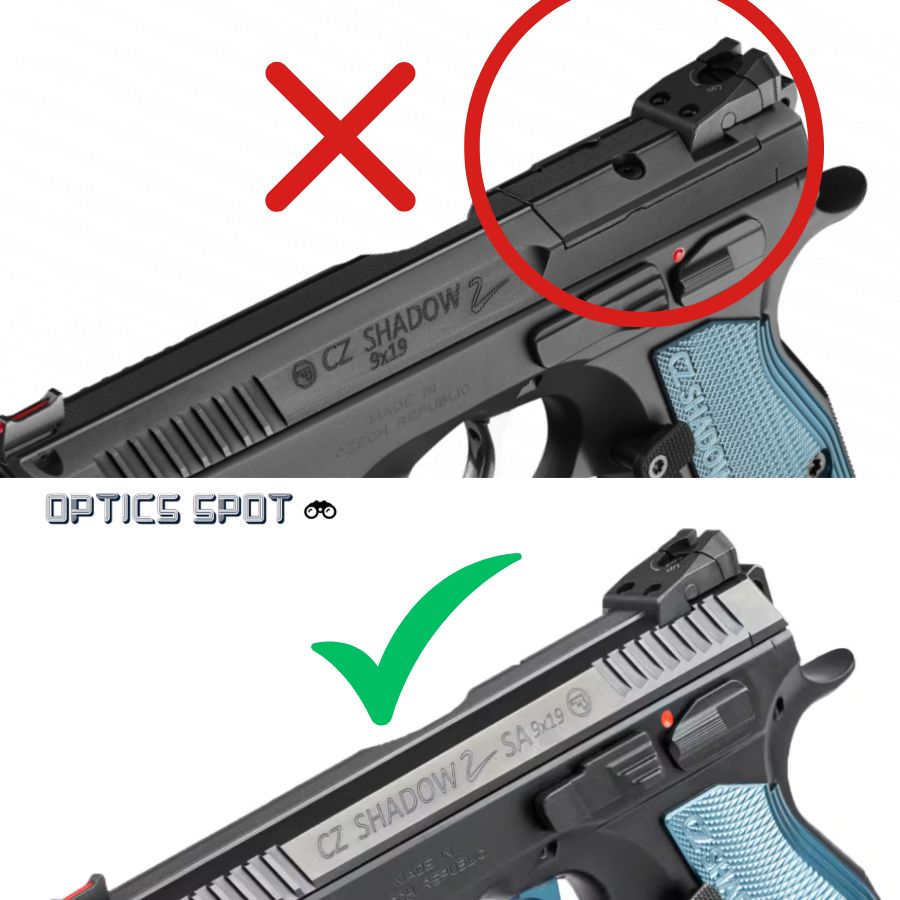 CZ Shadow 2, CZ 75 SP-01 Shadow Rotpunktmontage | Trijicon RMR Footprint 