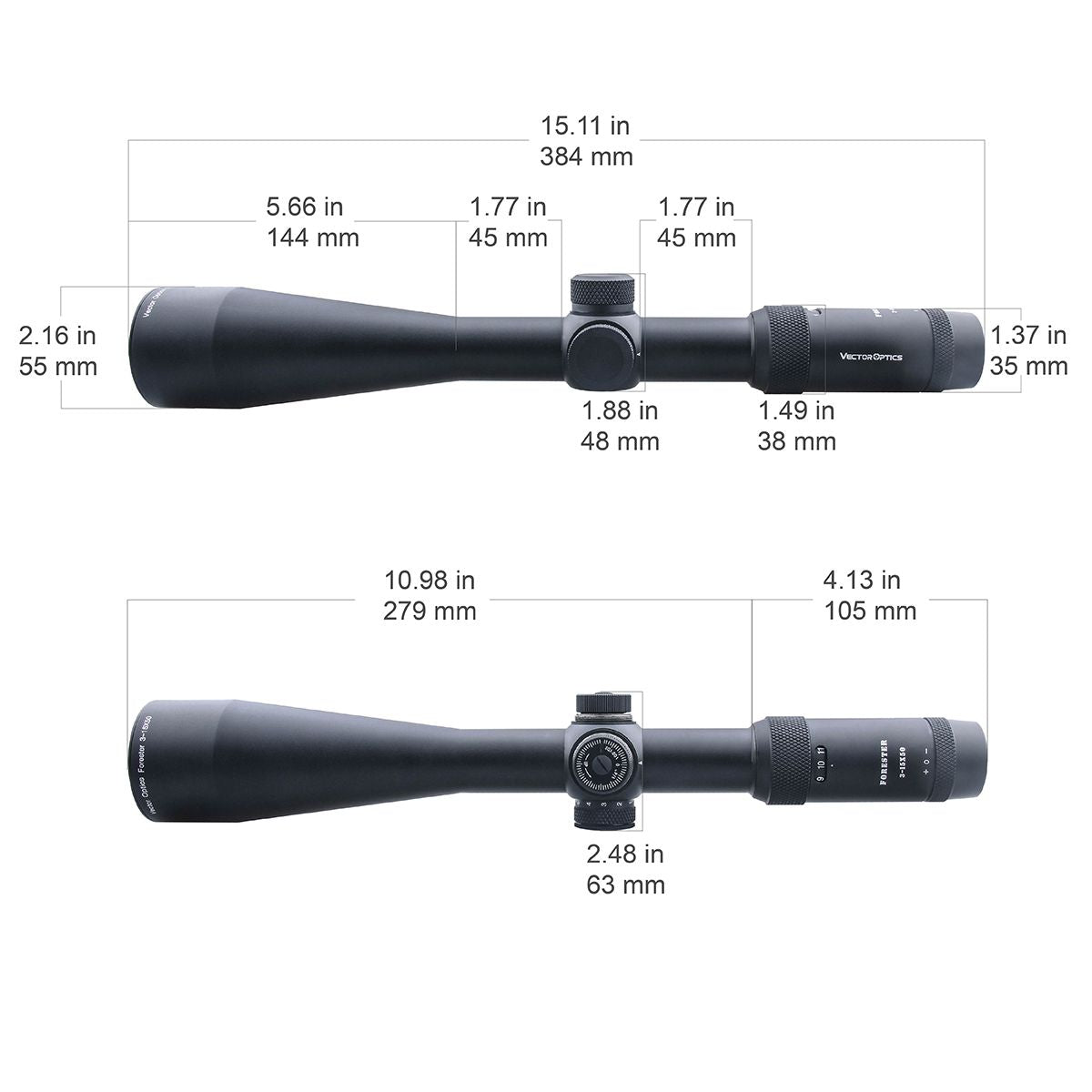 Vector Optics Förster 3-15x50SFP Zielfernrohr 