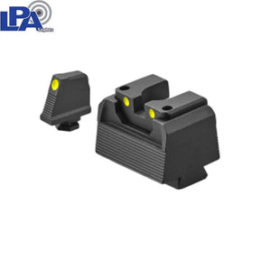Hohe halbverstellbare Visierung für Glock MOS [G17 MOS G19 MOS & other] | mit lumineszierenden Punkten