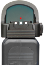 Hohe halbverstellbare Visierung für Glock MOS [G17 MOS G19 MOS & other] | mit Faseroptik