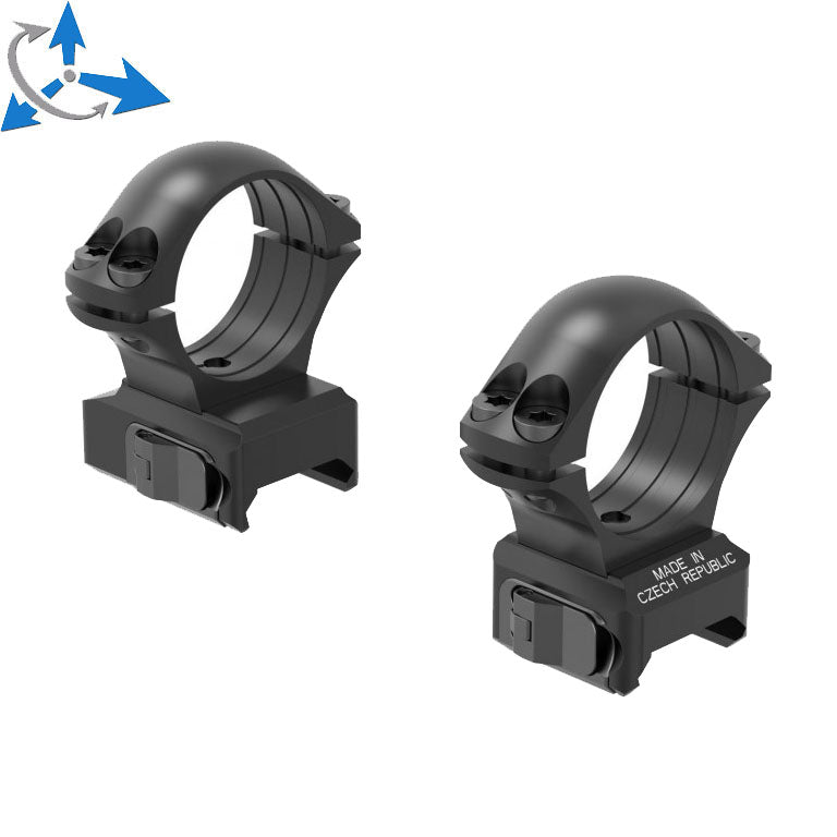 1 Zoll Montageringe für Zielfernrohre [25,4 mm] | zweiteilige Picatinny QD-Basis 