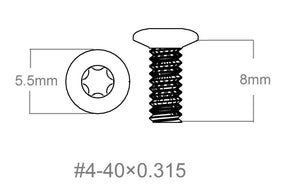 Satz Schrauben 3 Stk. | 4-40x0.315’’ [T10]