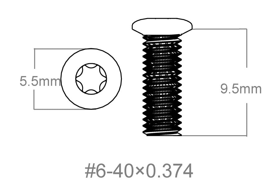 Satz Schrauben 3 Stk | 6-40x0,374" [T10] 