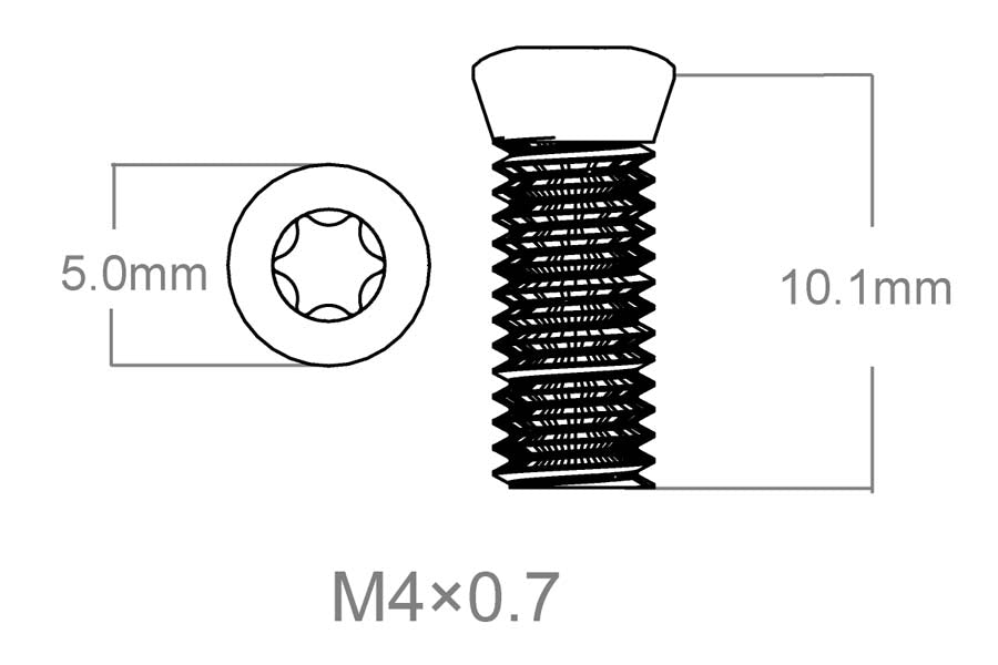 Satz Schrauben 3Stk | M4x0.7 [T10] 