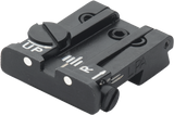 Browning Hi-Power [Sport Vigilante Mark III Practical HP40] verstellbare Kimme | weiße Punkte
