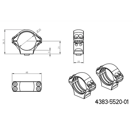 30mm Montageringe für Zielfernrohre | lange Picatinny QD Taktische Basis 