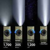 Olight ArkPro Ultra | flache 4-in-1 EDC Taschenlampe | 1.700 lm - Olive Green