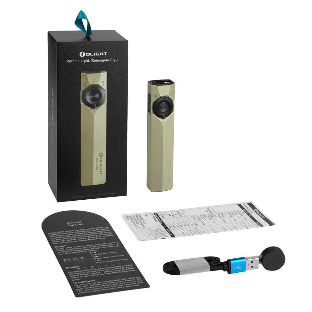 Olight ArkPro Ultra | flache 4-in-1 EDC Taschenlampe | 1.700 lm - Olive Green