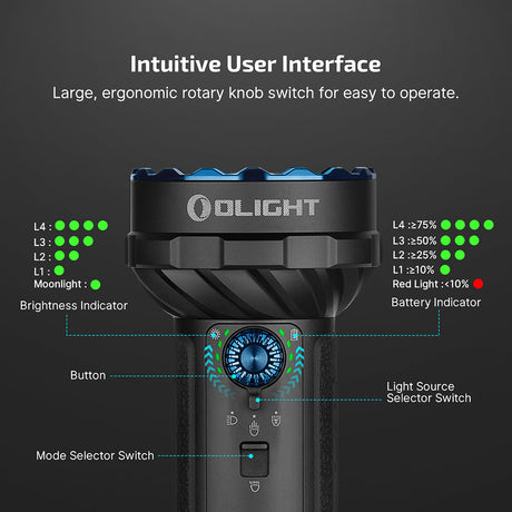 Olight Marauder 2 Mini | leistungsstarke wiederaufladbare Taschenlampe | 10.000 lm