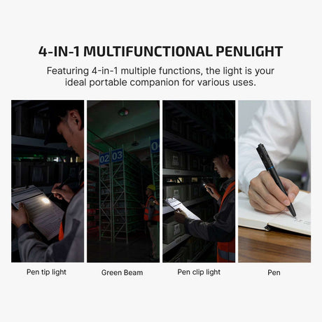 Olight O’Pen 3 | multifunktionale Stiftlampe | 120 lm + grüner Laser - Schwarz