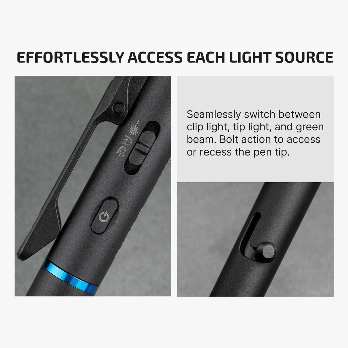 Olight O’Pen 3 | multifunktionale Stiftlampe | 120 lm + grüner Laser - Schwarz