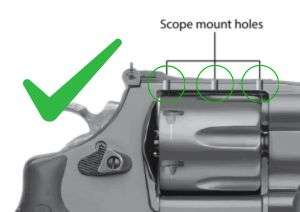 Smith & Wesson revolver [686 629 19 66 586 & other] Rotpunkt-ready verstellbare Visierung | Fiberoptik